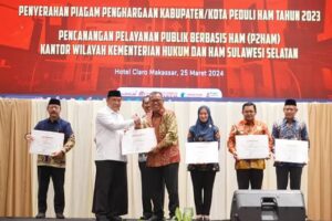 Soppeng Kembali Raih Predikat Kabupaten Peduli HAM untuk Ketiga Kalinya