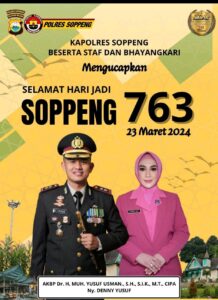 Kapolres Soppeng Sambut Hangat Hari Jadi ke-763 Kabupaten Soppeng