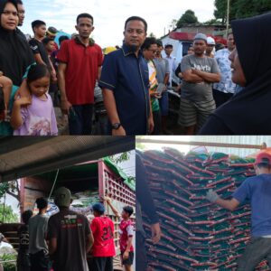 Andi Sudirman dan Andi Amar, Bawa 20 Ton Beras dan Bantuan Lainnya Untuk Warga Wajo