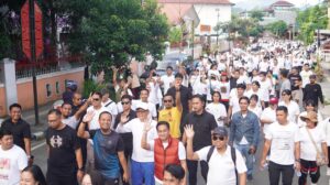 Jalan Sehat Anti Mager, Lintasi Tuas Jalan yang Dibangun Melalui Bantuan di era Andi Sudirman