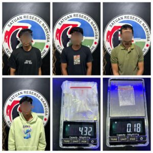 Personel Satres Narkoba Polres Bone Tangkap 4 Pelaku, Barang Bukti 4,50 Gram Sabu Diamankan
