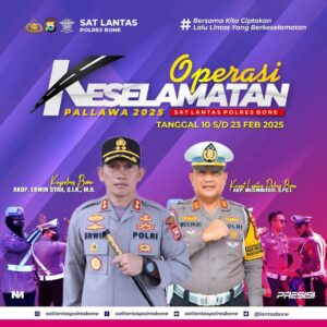 Satlantas Polres Bone Akan Gelar Ops Keselamatan 2025, Ini Pelanggaran yang Bakal Ditindak