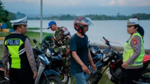 Polres Pinrang Bersama TNI Hentikan Balap Liar Ramadan, Puluhan Motor Berknalpot Brong Disita