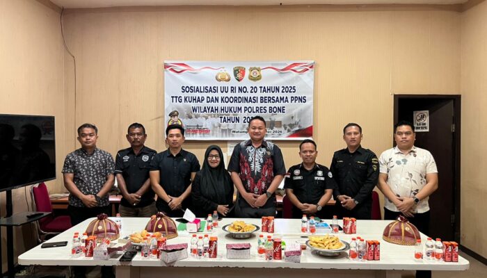 Satreskrim Bekali Penyidik Dan PPNS, Polres Bone Sosialisasi KUHAP 2025