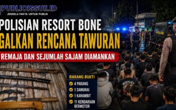 Kepolisian Resort Bone Gagalkan Rencana Tawuran, 33 Remaja Dan Sejumlah Sajam Diamankan 