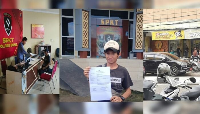 Jukir Korban Dugaan Penganiayaan Pengemudi Mobil Dinas Resmi Melapor ke Polres Bone