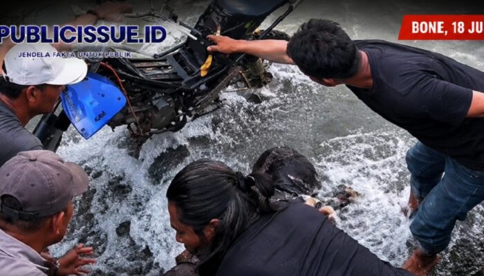 Pria di Bone Ditemukan Tewas Tertimpa Motor di Dasar Sungai