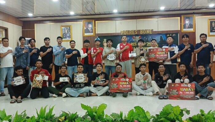 Sportivitas dan Prestasi, AE Lamone Juarai Mobile Legends Kapolri Cup Polres Bone