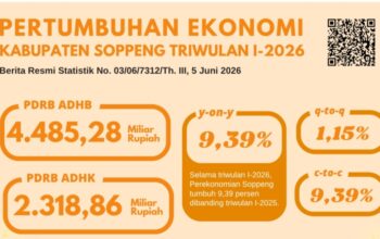 Belanja Pemerintah,Sektor Pertanian dan MBG Jadi Motor Pertumbuhan Ekonomi Soppeng