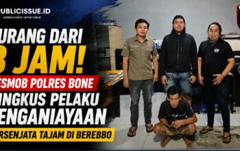 Kurang dari Delapan Jam, Resmob Polres Bone Ringkus Pelaku Penganiayaan Bersenjata Tajam di Berebbo