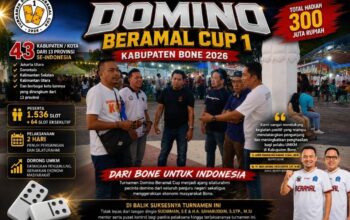 Turnamen Domino BerAmal Cup 1 di Bone Meledak! 43 Kabupaten/Kota dari 13 Provinsi Berebut Hadiah Rp300 Juta