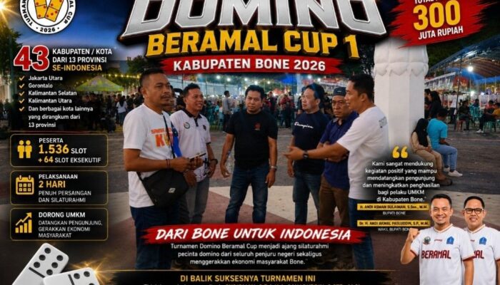 Turnamen Domino BerAmal Cup 1 di Bone Meledak! 43 Kabupaten/Kota dari 13 Provinsi Berebut Hadiah Rp300 Juta