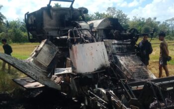 Misteri Pembakaran Combine Harvester Rp300 Juta di Bone, Polisi Kumpulkan Petunjuk