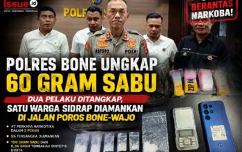 Polres Bone Ungkap 60 Gram Sabu, 2 Pelaku Ditangkap, Warga Sidrap Diciduk di Jalan Poros Bone-Wajo