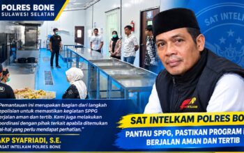 Deteksi Potensi Gangguan Kamtibmas, Sat Intelkam Polres Bone Pantau SPPG