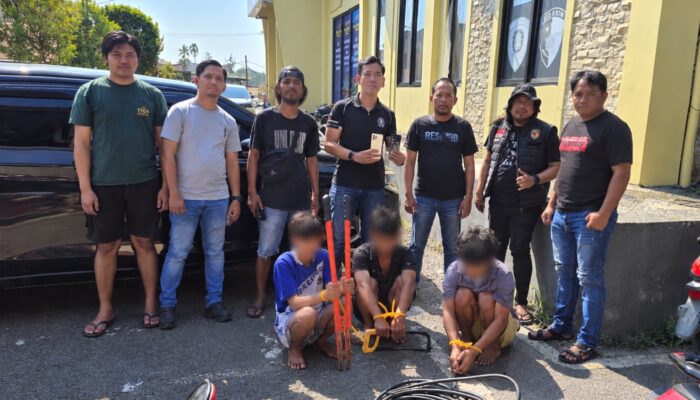 Kabel Senilai Rp2,5 Miliar Diduga Dicuri, Tiga Pemuda Diamankan TIM URC RESMOB Bone
